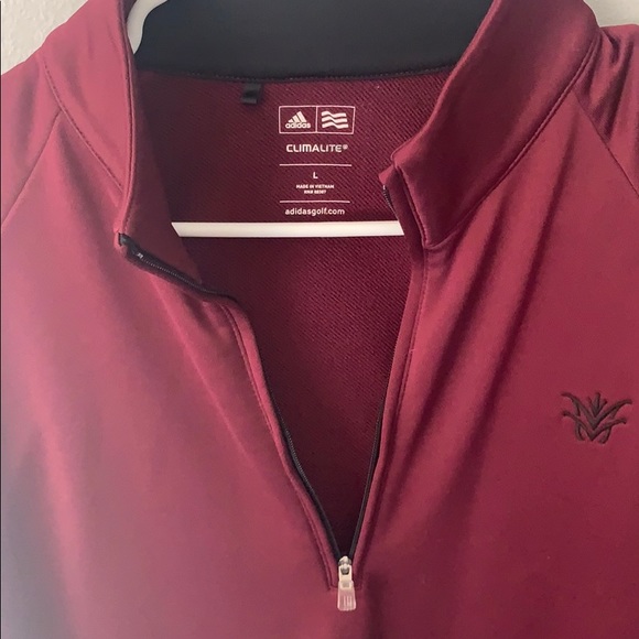 Adidas purple longsleeve quarter zip pullover L - Picture 2 of 6